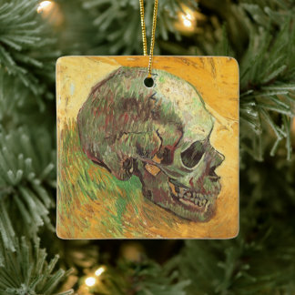 Adorno De Cerámica Vincent van Gogh - Naturaleza muerta con calavera
