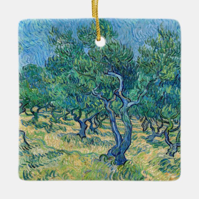 Adorno De Cerámica Vincent van Gogh - Olive Grove (Anverso)