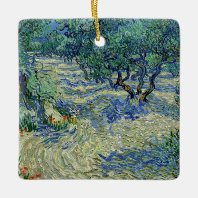 Adorno De Cerámica Vincent van Gogh - Olive Orchard (Anverso)
