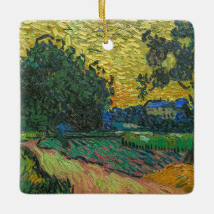 Adorno De Cerámica Vincent van Gogh - Paisaje en Crepúsculo