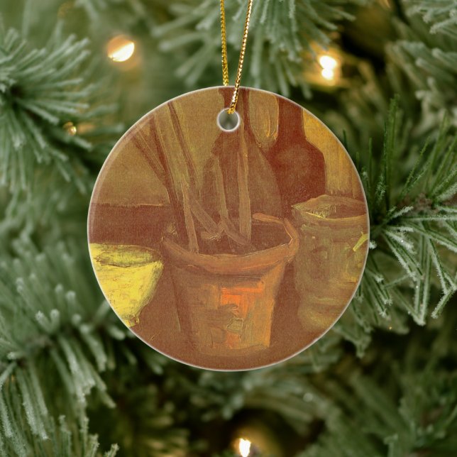 Adorno De Cerámica Vincent van Gogh - Pinceles de la vida muerta en l (Árbol)