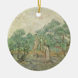 Adorno De Cerámica Vincent van Gogh - Recolección de aceitunas
