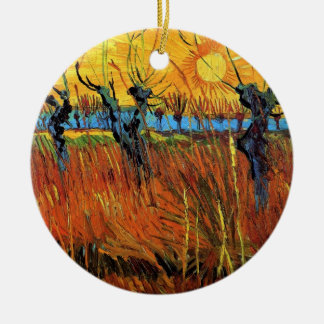 Adorno De Cerámica Vincent Van Gogh - Sauces al Atardecer Arte Fino