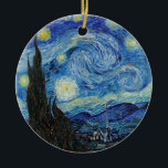Adorno De Cerámica Vincent Van Gogh Starry Night Vintage Bella Artes<br><div class="desc">Ornamento de Vincent Van Gogh Starry Night Vintage Bella Artes</div>