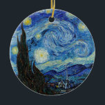 Adorno De Cerámica Vincent Van Gogh Starry Night Vintage Bella Artes<br><div class="desc">Ornamento de Vincent Van Gogh Starry Night Vintage Bella Artes</div>