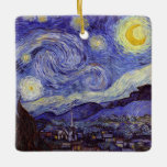 Adorno De Cerámica Vincent Van Gogh Starry Night Vintage Bella Artes<br><div class="desc">Vincent van Gogh Starry Night Bella Artes Painting Starry Night es un cuadro del artista holandés post-impresionista Vincent van Gogh. El cielo azul nocturno está lleno de nubes, estrellas y una luna creciente brillante. La noche estrellada es la única noche de la serie de vistas desde la ventana de su...</div>