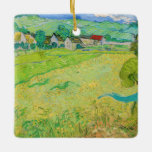 Adorno De Cerámica Vincent van Gogh - Vista de los vagones cerca de A<br><div class="desc">Vista de Vessenots cerca de Auvers - Vincent van Gogh,  Oil on Canvas,  1890 en Auvers-sur-Oise</div>