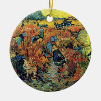Adorno De Cerámica Viñedo Rojo en Arlés de Vincent Van Gogh