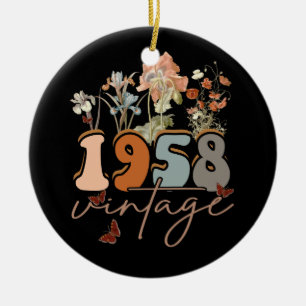 Adorno De Cerámica Viñeta de 65 años de edad 1958 65º cumpleaños Tee
