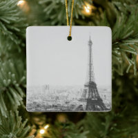 Viñeta París Torre Eiffel Fotografía blanca negra
