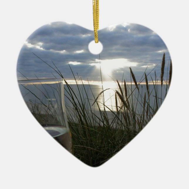 Adorno De Cerámica Vino a la playa (Frente)