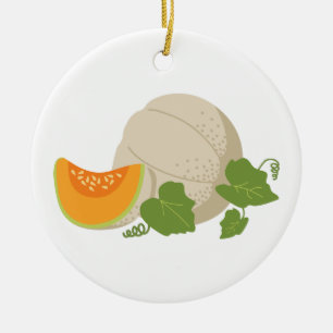 Adorno De Cerámica Vino Cantaloupe