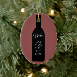 Adorno De Cerámica Vino, cómo la gente elegante se emborracha.