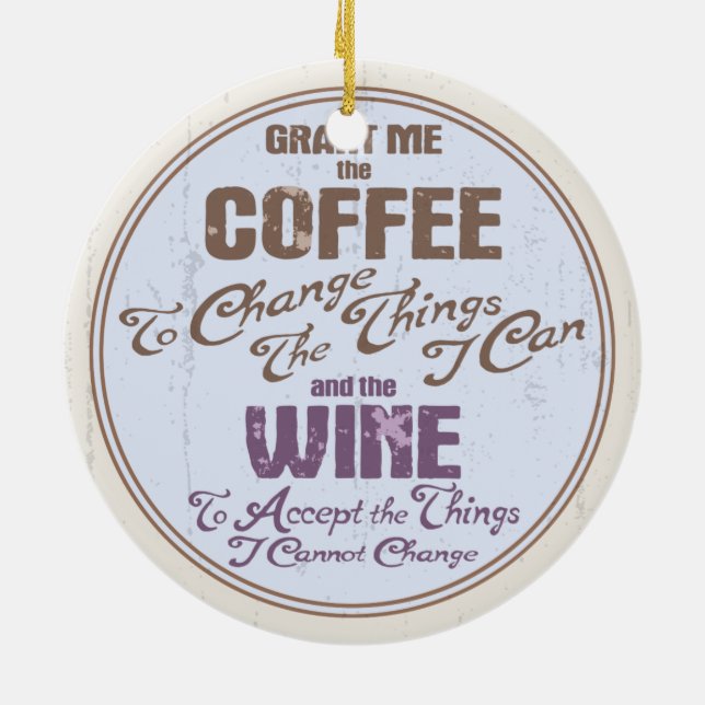 Adorno De Cerámica Vino III de la serenidad (Atrás)