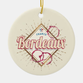 Adorno De Cerámica Vino retro de Bordeaux Nouvelle-Aquitaine France