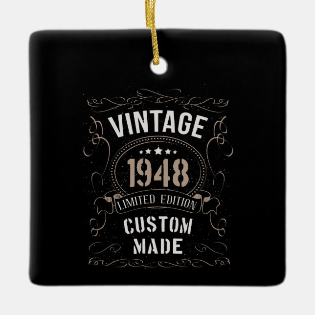 Adorno De Cerámica Vintage 1948 Limited Edition Custom made Card (Anverso)
