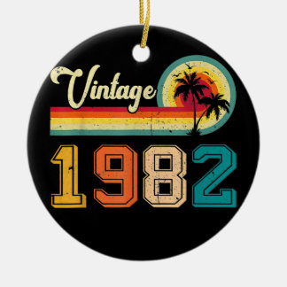 Adorno De Cerámica Vintage 1982 40th Birthday Men Retro 40