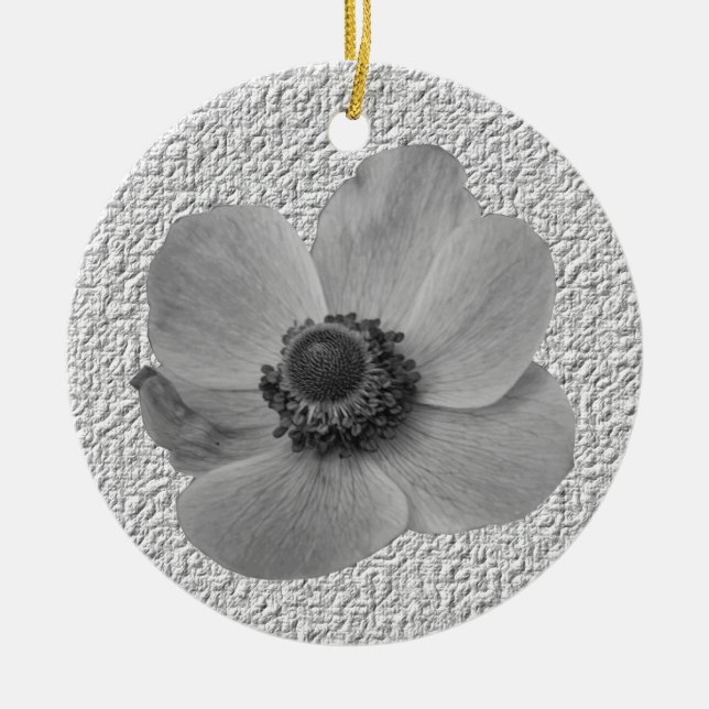 Adorno De Cerámica Vintage Anemone Ornament (Frente)