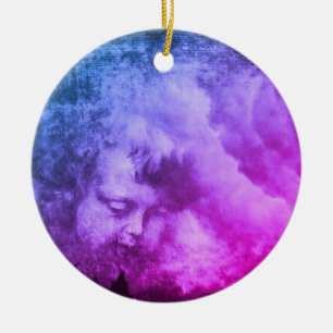 Adorno De Cerámica Vintage Angel & Stormy Heaven Sky (Navidades)