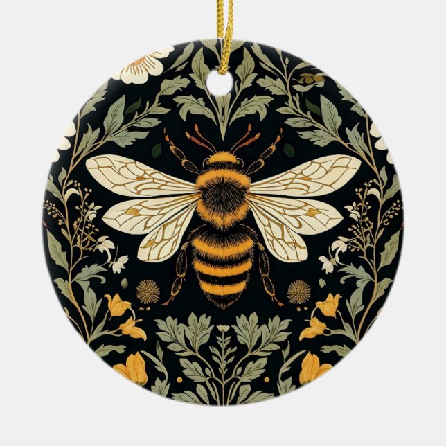 Adorno De Cerámica Vintage Bee Garden (Frente)