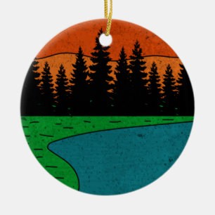 Adorno De Cerámica Vintage Bend Oregon Mountain Retro Souvenir