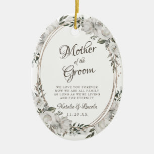 Adorno De Cerámica Vintage Cherish Cita para la Madre del Novio