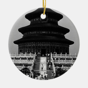 Adorno De Cerámica Vintage China Pekin Templo del Cielo