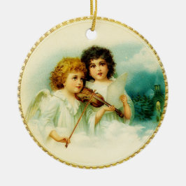 Adorno De Cerámica Vintage Christmas Angels