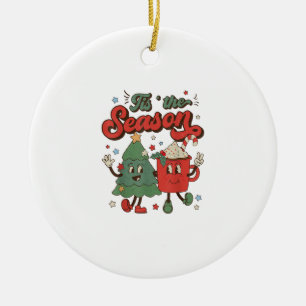 Adorno De Cerámica Vintage Christmas This The Season Christmas Tree C