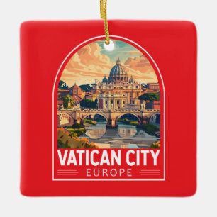 Adorno De Cerámica Vintage de la Ciudad del Vaticano