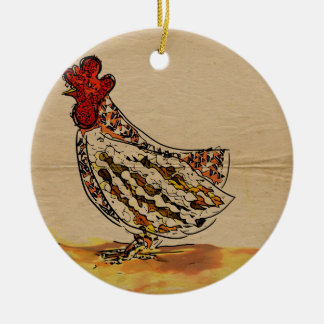 Adorno De Cerámica Vintage del pollo