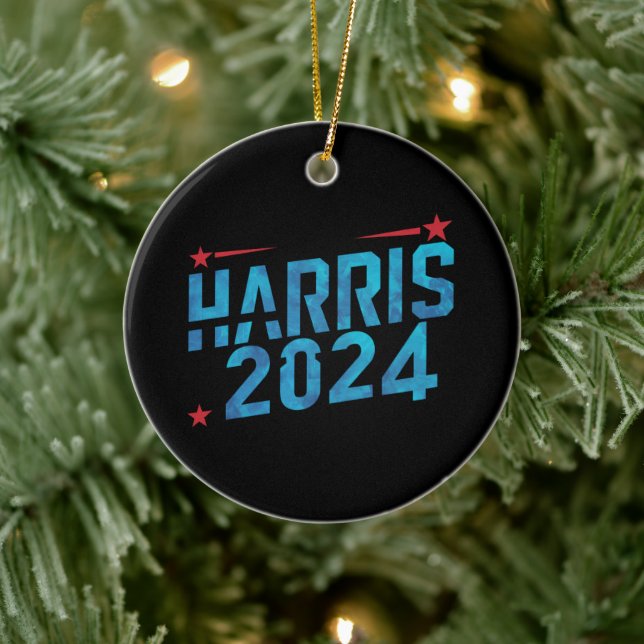 Adorno De Cerámica Vintage Kamala Harris 2024 (Árbol)