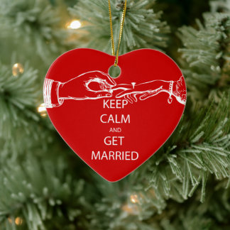 Adorno De Cerámica Vintage KEEP CALM GET MARRIED