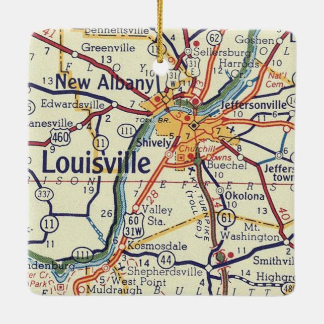 Adorno De Cerámica Vintage Louisville KY (Reverso)