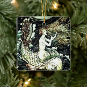 Adorno De Cerámica Vintage Mermaid Midsummer Night's Dream