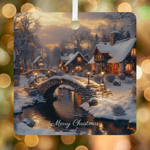 Adorno De Cerámica Vintage Navidades Snoweather Cottages Feliz Navida