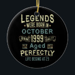 Adorno De Cerámica Vintage October 1999 23Th Birthday 23 Year Old<br><div class="desc">Vintage October 1999 23Th Birthday 23 Year Old Men Women Gift. Perfect gift for your dad,  mom,  papa,  men,  women,  friend and family members on Thanksgiving Day,  Christmas Day,  Mothers Day,  Fathers Day,  4th of July,  1776 Independent day,  Veterans Day,  Halloween Day,  Patrick's Day</div>