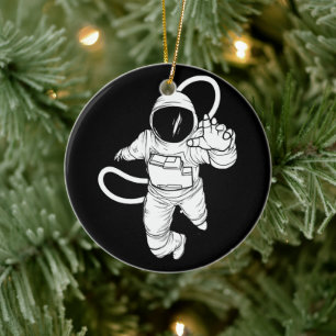 Adorno De Cerámica Vintage Outer Space Astronauta Divertido