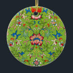 Adorno De Cerámica Vintage Owen Jones Chinese Ornament Green Floral<br><div class="desc">Elevate your home with the exquisite detail of Owen Jones’ "Examples of Chinese Ornament, " a stunning masterpiece of 19th-century decorative design. Sourced from historical objects in the South Kensington Museum, this vibrant green floral pattern showcases the intricate symmetry and lush botanical motifs characteristic of classic Chinoiserie. The rhythmic intertwining...</div>