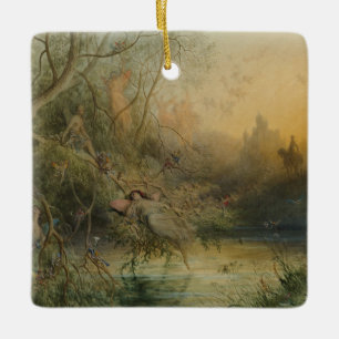 Adorno De Cerámica Vintage Pastel Fairy Land de Gustave Doré