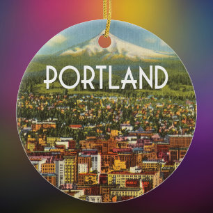 Adorno De Cerámica Vintage Portland, Oregón