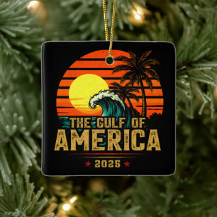 Adorno De Cerámica Vintage retro 2025 del Golfo de Estados Unidos