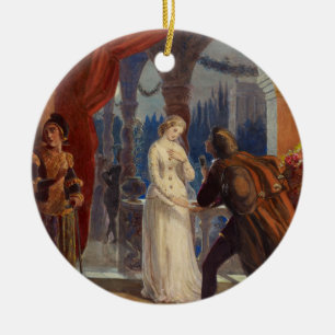 Adorno De Cerámica Vintage Romeo y pintura de Juliet (1861)