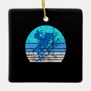 Adorno De Cerámica Vintage Snowmobling