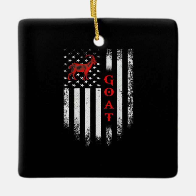 Adorno De Cerámica Vintage US Bandera Estadounidense (Anverso)