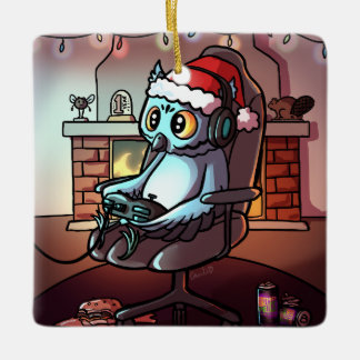 Adorno De Cerámica Vintage VR y Navidades de juegos