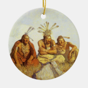 Adorno De Cerámica Vintage West, La guerra o la paz de los Guardianes