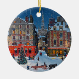 Adorno De Cerámica Vintage Winter Village Christmas Ornament