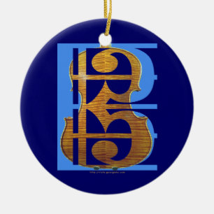 Adorno De Cerámica Viola en Clef de alto