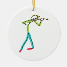 Adorno De Cerámica Viola Playing Stickman